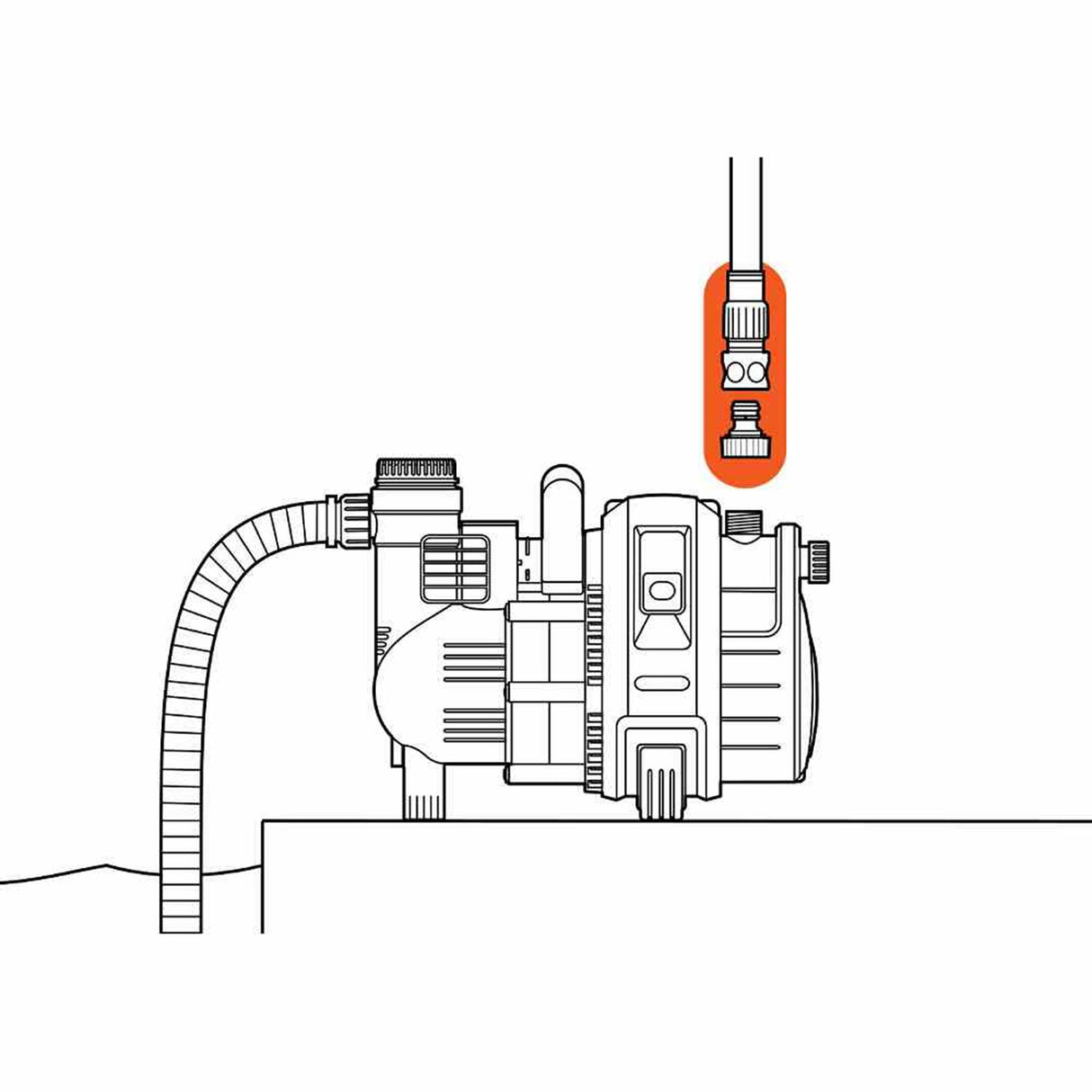 Gartenverbindungs ​​-Set Pumpen 19 mm (3 4) Schlauch