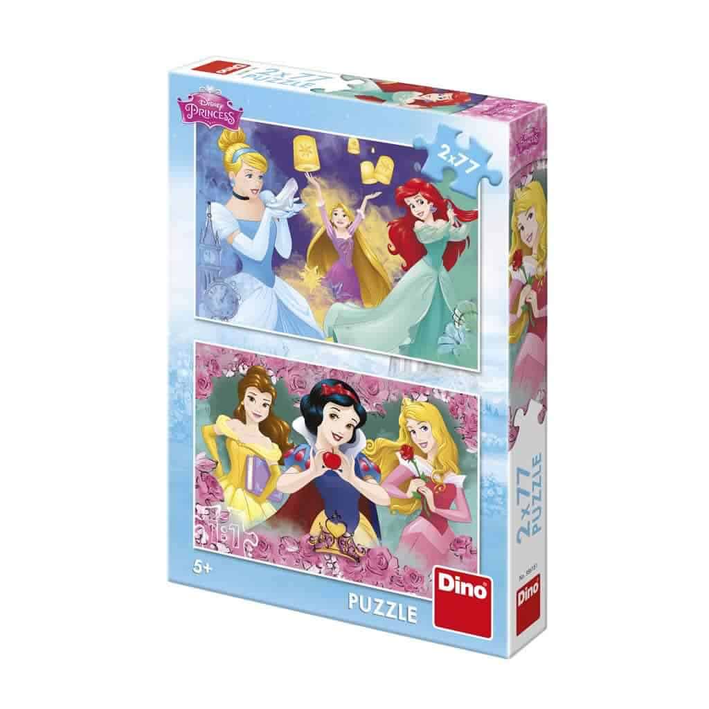 Dinotoys Dino Puzzle - Disney Princezny - 2 x 77 kusů
