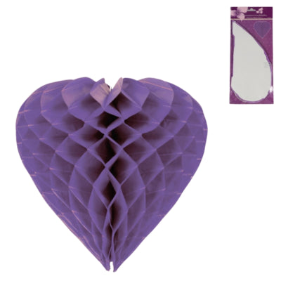 Srdce medovníkové fialové 30 cm | 24 kusov