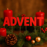 Abi dekorasjon julebrevplugger adventsrød 8 cm | 24 stykker
