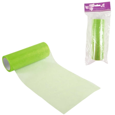 Organza op rol groen 15 cm x 10 m | 24 stuks