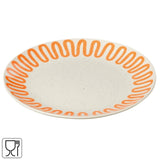 J-line bord curve oranje 22 cm | 12 stuks
