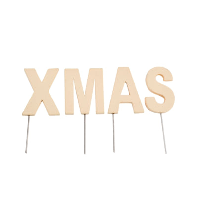 Abi dekorasjon julebrevplugger xmas cream 5 cm | 24 stykker