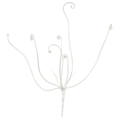 Kunsttak krullen wit 54 cm | 12 stuks