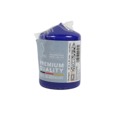 Gala pillar candle blue 5.8 x 8.5 cm | 24 pieces