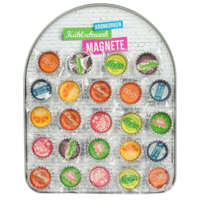 Magnetic bottle cap 3.5 cm 8 assorted | 48 pieces