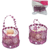 Mini gift wrapping baskets purple 10 cm 2 pieces | 24 pieces