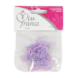 Farfalla decorativa viola 4 cm set da 4 | 24 pezzi