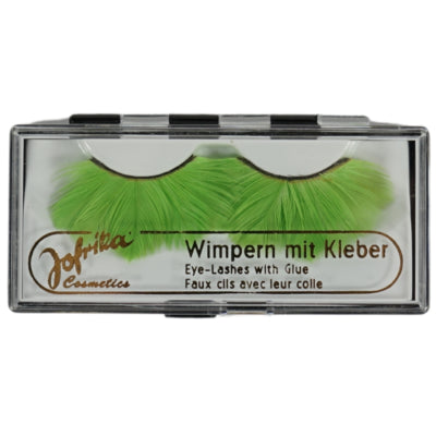 Jofrika cosmetics kunstwimpers veren groen 9,5 cm b-keus ve500 | 50 stuks