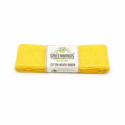Nastro Greenminds in cotone giallo 2 m | 48 pezzi