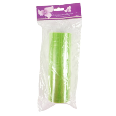 Organza on roll green 15 cm x 10 m | 24 pieces