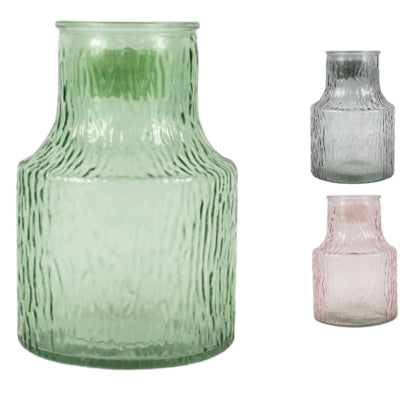 Vase glass 20 cm 3 assorted | 12 pieces