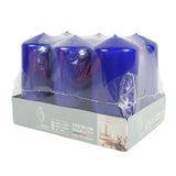 Candele a colonna Gala blu 5,8 x 12,5 cm 6 pezzi | 4 pezzi