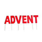 Abi dekorasjon julebrevplugger adventsrød 5 cm | 24 stykker