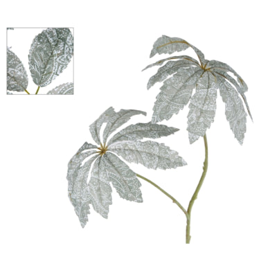 Artificial branch schefflera bohemian green 75 cm | 12 pieces
