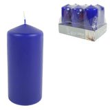 Candele a colonna Gala blu 5,8 x 12,5 cm 6 pezzi | 4 pezzi