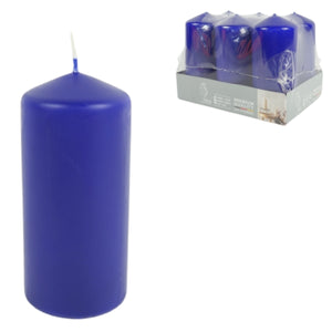 Candele a colonna Gala blu 5,8 x 12,5 cm 6 pezzi | 4 pezzi