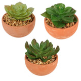 Artificial plant in pot 9 cm 3 assorted | 12 pieces