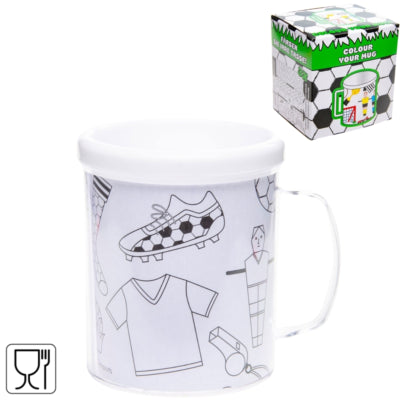 Duckiez Colour Your Own Mug Football 250 ml | 24 pieces