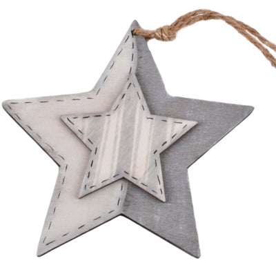 Ciondolo Ngk stella grigia 19 cm | 24 pezzi