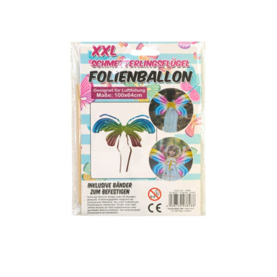 Folieballon vlinder vleugels regenboog 100 cm | 24 stuks
