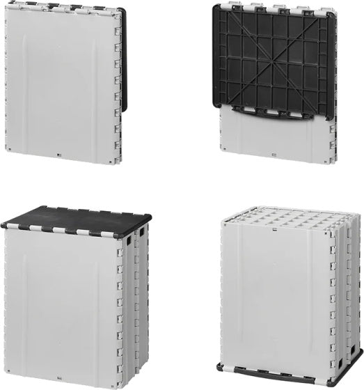 Proplus Waste Bin Skládací 35 litrů 25 x 31 x 38 cm šedá černá