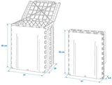 Proplus Waste Bin Skládací 35 litrů 25 x 31 x 38 cm šedá černá