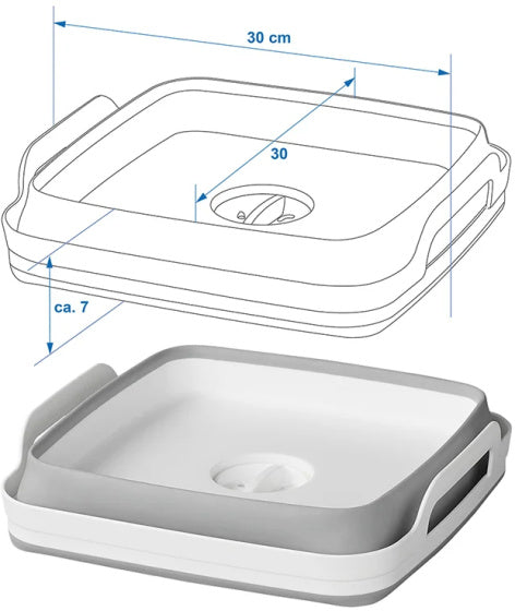 ProPlus Dash Plantbar 30 x 30 x 20 cm grå hvid