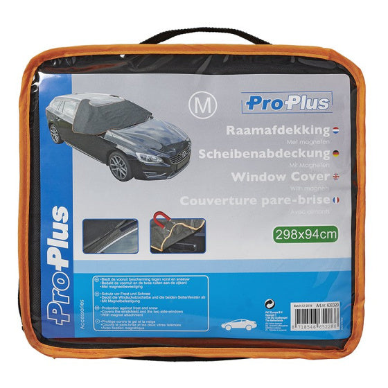 ProPlus Window Cover 298 x 94 cm med magneter Grå sort