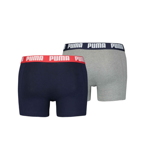 Puma Boxer Boxer Short Men (Pack of 2) Gris Blue Size L