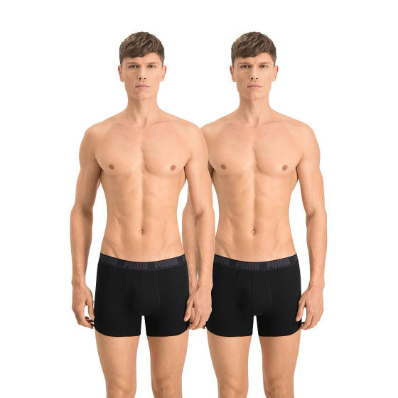 PUMA BASIC BOXER KORT MEN (PAKK på 2) Sort størrelse m