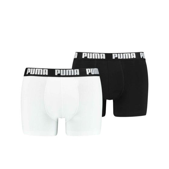 PUMA BASIC BOXER KORT MEN (PAKK på 2) Sort hvid størrelse XL