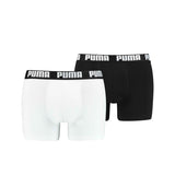 PUMA BASIC BOXER KORT MEN (PAKK på 2) Sort hvid størrelse XL