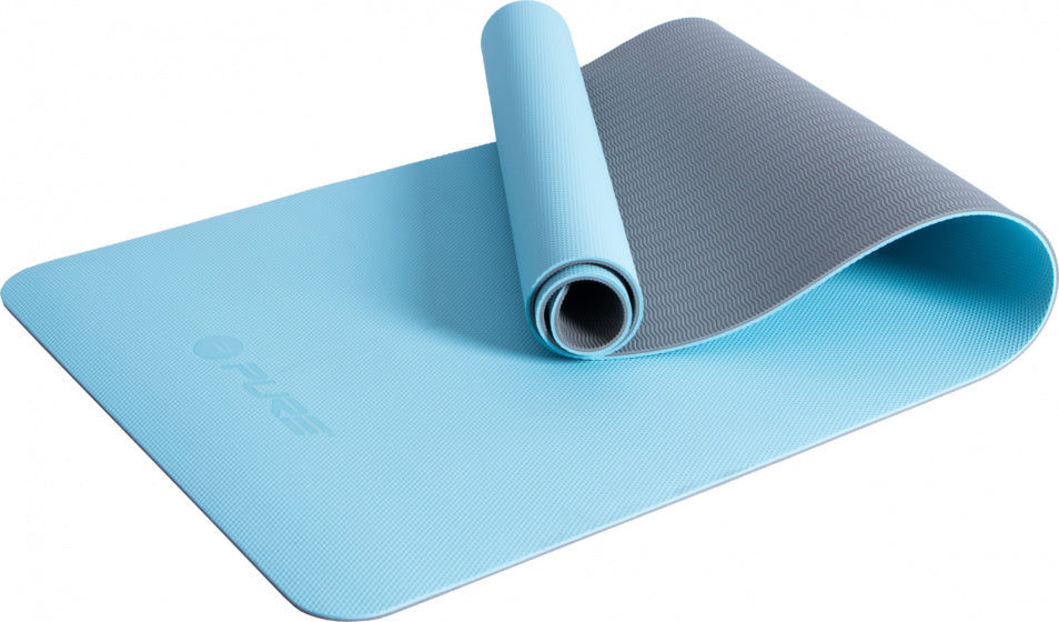 Pur2IMPifve Yogamat 173 x 58 cm elaster Gummi Blo