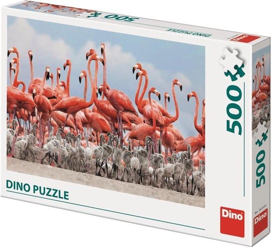 Dinotoys Dino Puzzle - Flamingos - 500 pieces