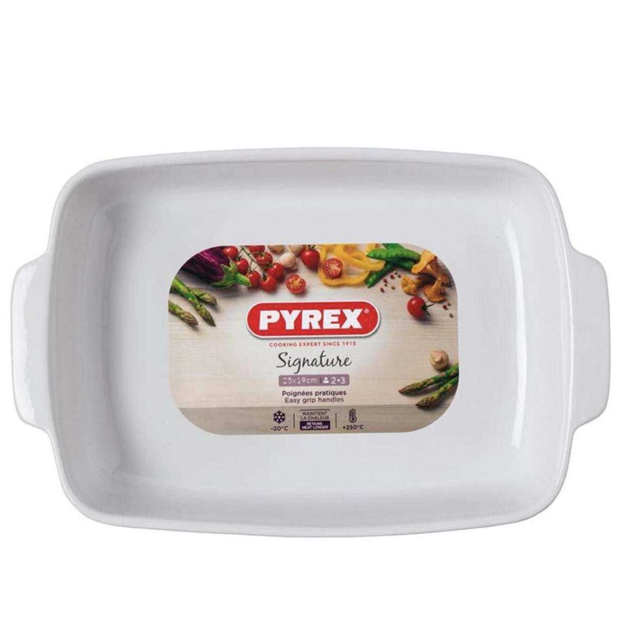 Pyrex signature baking dish 25x19x7cm white