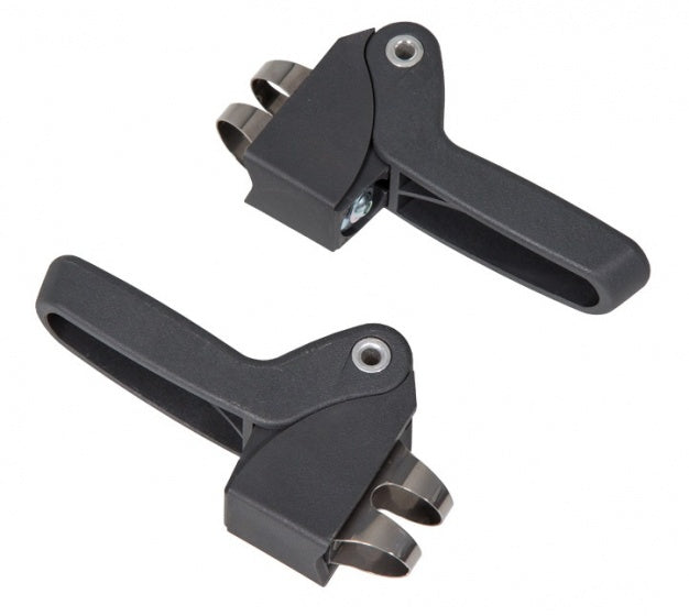 Puques de reposapiés Q193 Negro 12 cm 2 piezas