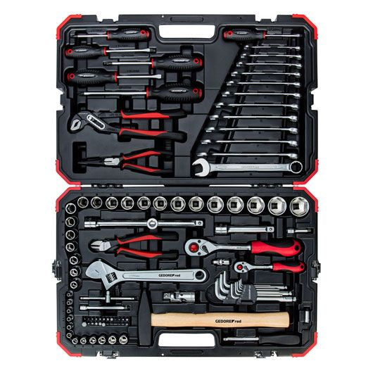 GEDORE RED DIP TENCIDAS CONJUNTO 1 4 + 1 2 polegadas 10-32 mm 100 peças