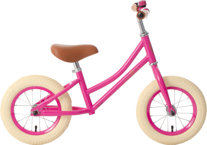 Rebel Kidz 12.5, Fuchsia. Avec volant et selle réglables