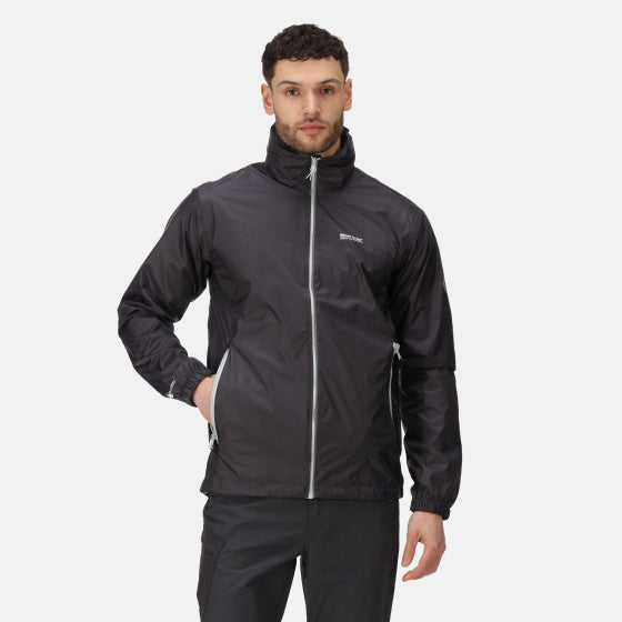 Regatta Lyle IV Raincoat Hooded Men Grey Velikost l