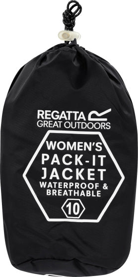 Regatta pack-iii giacca da pioggia signore di taglia nera m