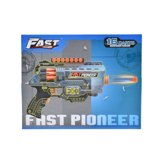 Rask Pioneer Toy Gun med roterende lager 16 kuler