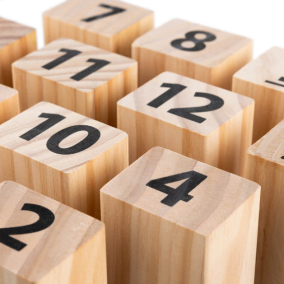 Grasshopper 4-en-1 Games de jardin en bois kubb domino jenga