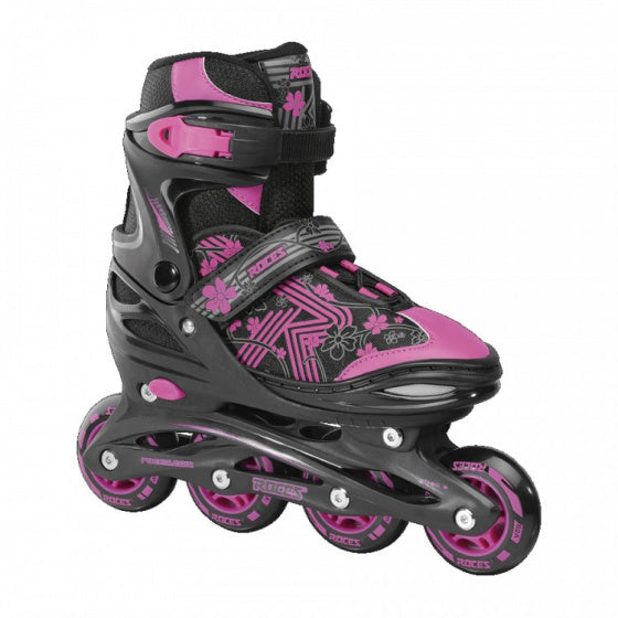 Roces inline skøjter jokey 3.0 softboat 82A sort lyserød MT 30-33
