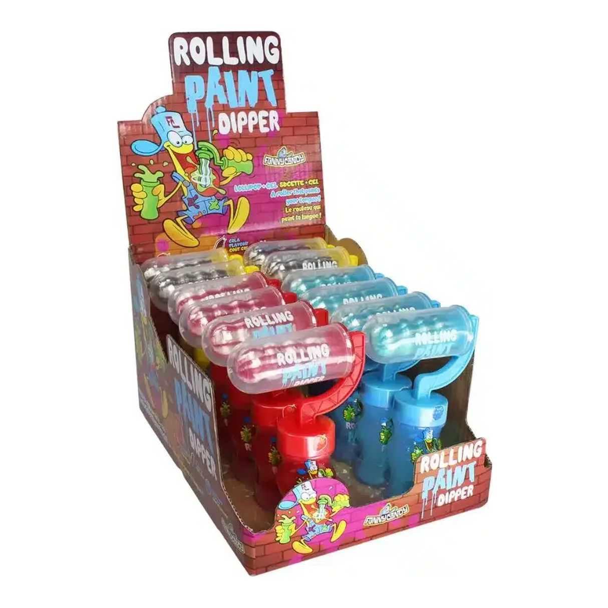 Rolig candy rolling paint dipper pop (12 stycken)