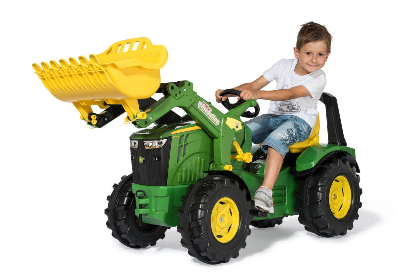 Rolly Toys Premium John Deere X-Trac 8400R con caricatore anteriore verde