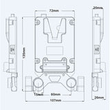 Rolux Mini V-Mount Batterieplatte RL-AC13s