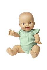 Telo bábiky Heless mätovo zelené s volánikmi, 28-35 cm