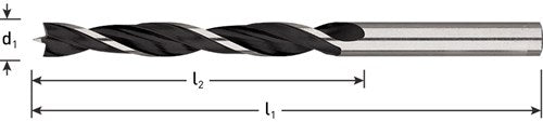 Rotec træbor med midtpunkt 4mm