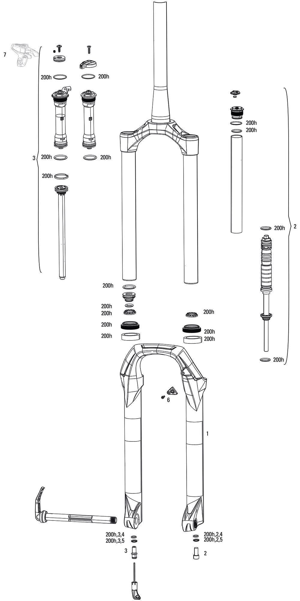 Rockshox verende voorvork judy gold rl 27,5 susp.fork rs judy gold rl 100mm oneloc black